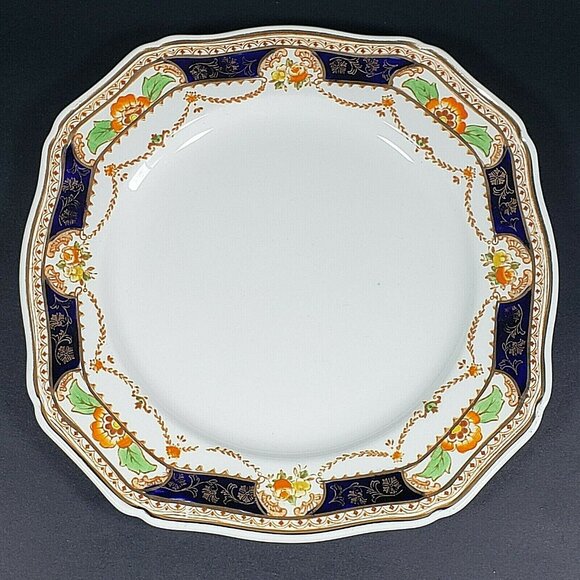 Vintage Royal Caledonia Square Plate Cobalt Blue RDY1,1933 England 9 1/4 inch - Picture 2 of 11